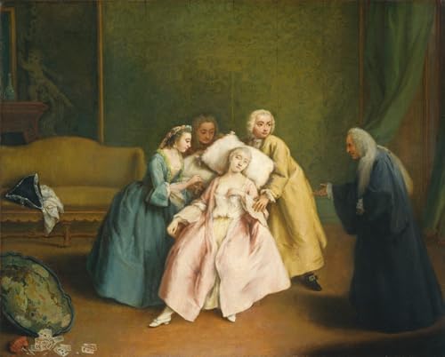 Impression toile l'évanoui Pietro Longhi pour ambiance nordique de chambre à coucher