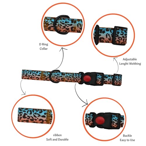 Image of Emily Pets Dog Collar with Safety Locking Buckle, Adjustable Soft Breathable Comfortable Nylon Pet Collar for Small, Medium Dog & Cat (Color May Vary)