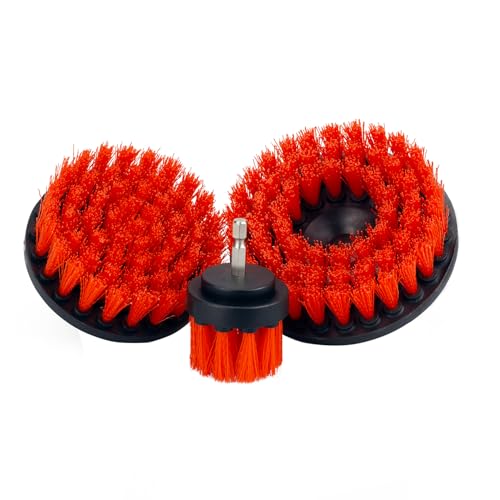 Image of Maxshine 2 inch, 4 inch, & 5 inch M8 Medium-Duty Upholstery Carpet Brush with Drill Attachment Set - Power Scrubber Attachment for Car Detailing - Removes Grime, Stains & Spots from Fabric, Seats & Carpets
