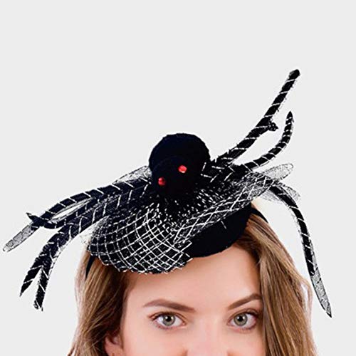 BESPORTBLE Aranha Halloween Headband Cabelo Hoop Com Véu Gothic Punk Hairband Headpiece Day of The D