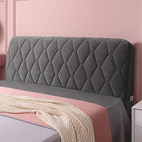 HOME MEIRONG Headboard Slipcover for Twin Queen Full California King Size Beds, Velvet Dustproof Padded Quilted Bed Head Covers
