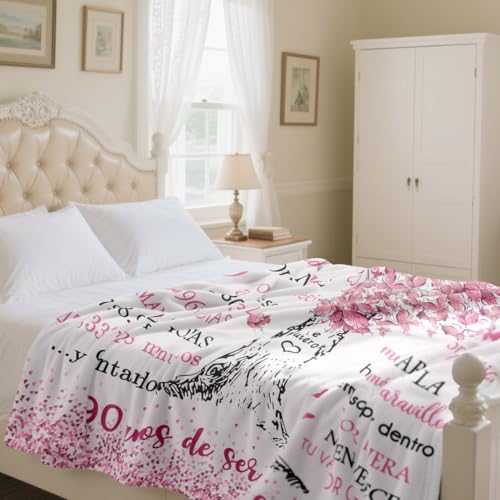 XALAZY 90th Birthday Gifts for Women in Spanish Blanket 60"X50", Regalos de 90 CumpleañOs para Mujeres, 90th Birthday Decorations for Women, Regalos de CumpleañOs para Mujeres de 90 AñOs by XALAZY - Used condition - Image 6
