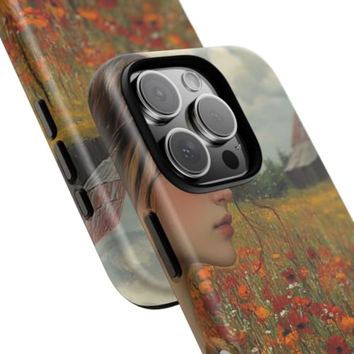 Coque iPhone 16 Pro champ de fleurs grange protection mate - 2