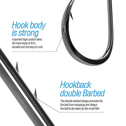 DONQL-Angelhaken-mit-Widerhaken-3-12-Karpfenangeln-Angelzubehoer-Karbonstahl-Jig