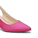 DREAM PAIRS Women's Kitten Heel Slingback Pointed Closed Toe Low Stiletto Heels Dress Bridal Elegant Wedding Pumps Shoes,Size 8.5,Hot Pink,SDPU2444W