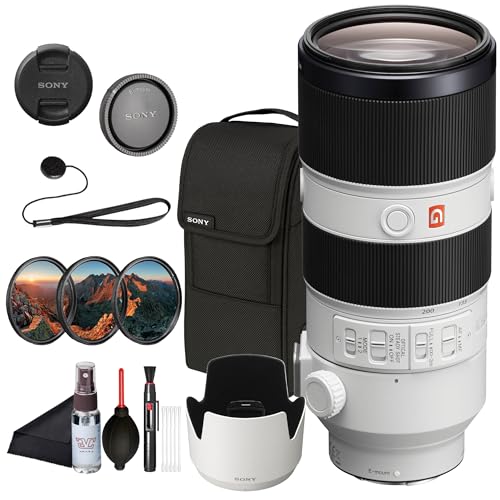 Sony FE 70-200 mm F2.8 GM OSS Telephoto Zoom Lens Premium G Master Optics Constant Bright Aperture SEL70200GM Filter Kit Cap Keeper Cleaning Kit and More