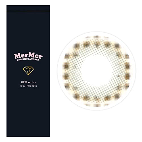カラコン MerMer by RICH STANDARD GEM シリーズ 14.0mm 1day 10枚入り (ジェムグレイ, -1.00)