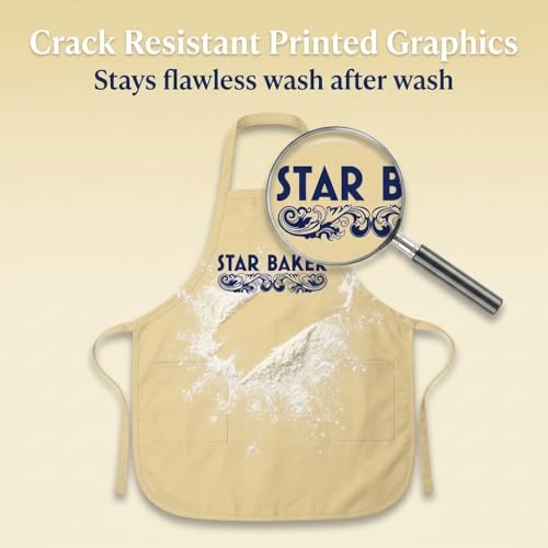 Donkey Tees Star Baker Apron - Amateur Baker American British Baking Show Pastry Chef Gift Kitchen Apron