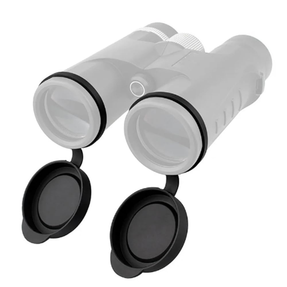 Lot de 2 capuchons de protection d'objectif en caoutchouc pour jumelles 52-55 mm
