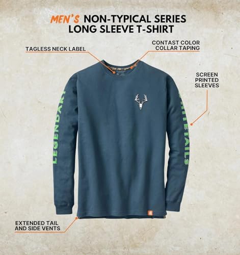 Image of Legendary Whitetails Mens Long Sleeve T-Shirt 100% Cotton Preshrunk Tee