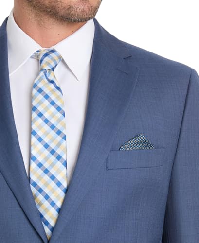 Lauren Ralph Lauren Mens Slim-Fit Sharkskin Wool Suit Jacket 36 Short Blue3