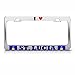 Produktbild Moon I Love Heart ST. Lucia Flag Kennzeichenrahmen Chrom County Pride Tag Bordüre Perfekt für Herren Frauen Auto Garadge Dekor