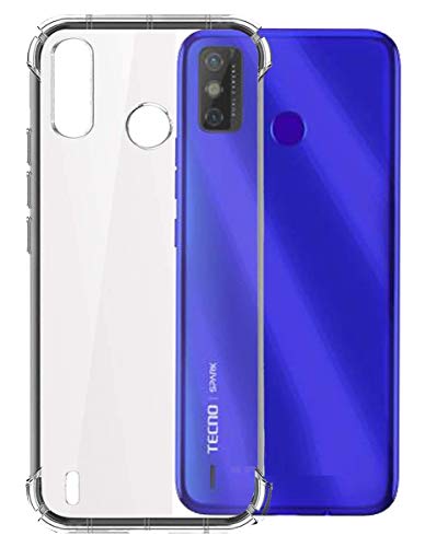 Image of COVERBLACK Transparent Rubber Back Cover for Tecno Spark Go 2020 - Transparent