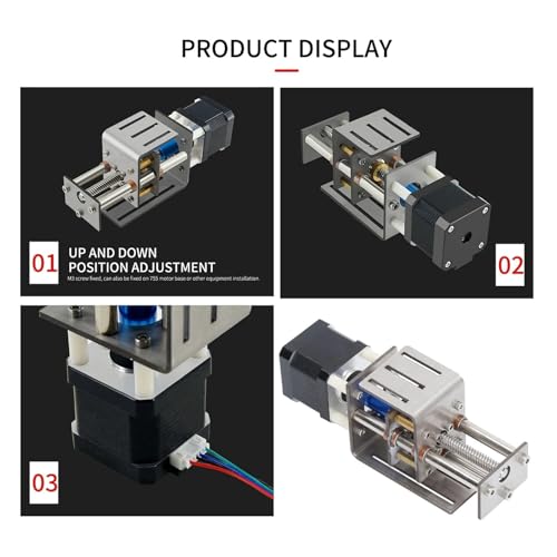 Módulo de transmisión CNC Z Axes etapa lineal 60 mm plateado 5