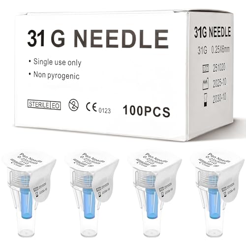 31G 6mm (1/4) Needle Individually Packaged 100 Count