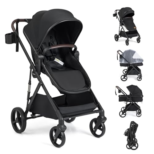 BABY JOY Convertible Bassinet Stroller