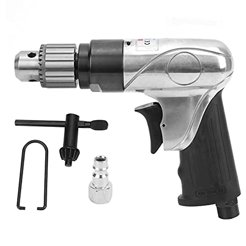 KP 552H Air Drill, Pneumatic Drilling Machine with 3/8 Inch Chuck, 10mm Drilling Capacity, High Strength Alloy Steel, Reversible, Lightweight, Smooth Rotation, for Industrial Dr (American Style)