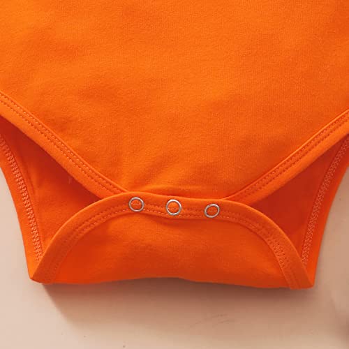 Magic Park Infant Girl One Piece Romper Baby Girls Ruffle Sleeve Bodysuit Toddler Girl Shirts Jumpsuit (Orange, 0-6 Months) #TOP5