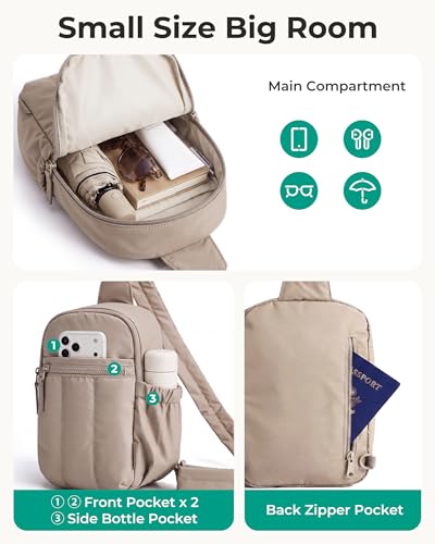 Image of BAGSMART Small Crossbody Bags for Women, Puffer Sling Bag Fanny Packs, Purses Hobo Handbag for Daily Travel Hiking