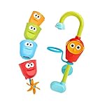 Yookidoo Toddler and Baby Bath Toy (Ages 1-3): Flow N Fill - 3 Stackable Play Cups - Battery Operated Interactive Hose Toy & Tumblers with Multiple Play Aspects - Make Bath Time Maigcal (No Mold) - Image 4