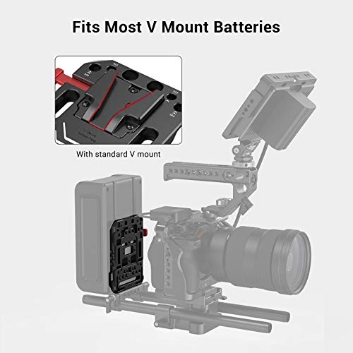 Image of SmallRig V Mount Battery Plate, Mini V-Mount Plate with 1 /4 inch-20 Holes 2988