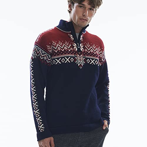 Image of Dale of Norway 140th Anniversary Men's Sweater - 100% Lightweight Wool Ski Sweater - Men's Sweaters and Pullovers