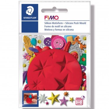 Preisvergleich Produktbild Backform Silikon Ø 7 cm. Fimo STAEDTLER Thema: Sterne (6 Motive)
