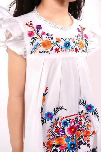 Pettigirl Girl Toddler Cinco de Mayo Mexican Embroidered Clothing Teen Indian Flamenco Niña Fiesta Floral Vestidos Dress4