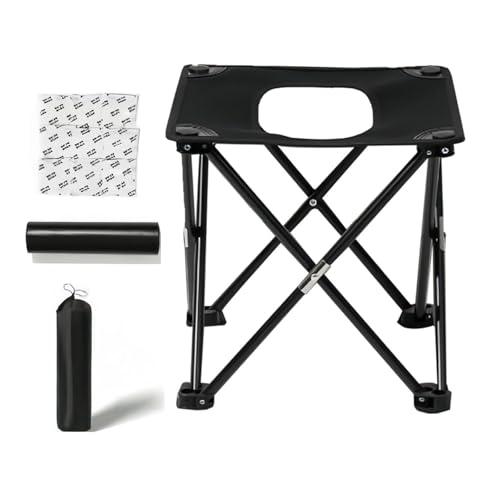 QIYUNI Portable camping toilet for adults compact folding travel toilet with cover and storage bag light emergency toilet suitable for outdoor RV car and hiking.