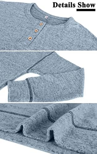 Aloodor Sweatshirt for Women Henley Long Sleeve Shirts with Button Tunic Tops for Leggings 3 Aloodor Sweatshirt for Women Henley Long Sleeve Shirts with Button Tunic Tops for Leggings