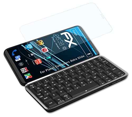 atFoliX Screen Protection Film compatible with Planet Computers Astro Slide Screen Protector, ultra-clear FX Protective Film (3X)