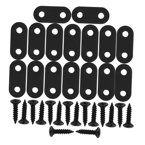 Mipcase 80 Sets Wooden Furniture Connectors Flat Metal Plates Metal Bracket Set Strong Shelf Brackets