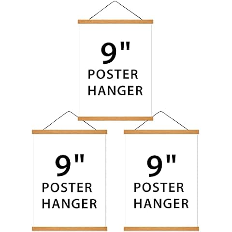2 Pack 9 Inch Poster Hanger and 1 Pack 9 Inch Poster Hanger Cover