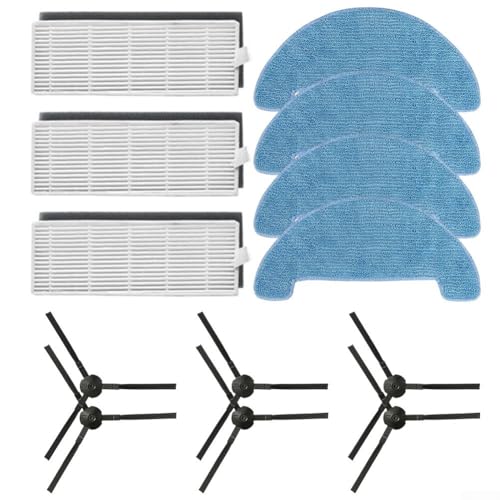 Besttoolifes DOMOOVA DRV80 Animal Robot Aspirapolvere Ricambio Kit con 3, 6 Spazzole Laterali e 4 Panni Mop