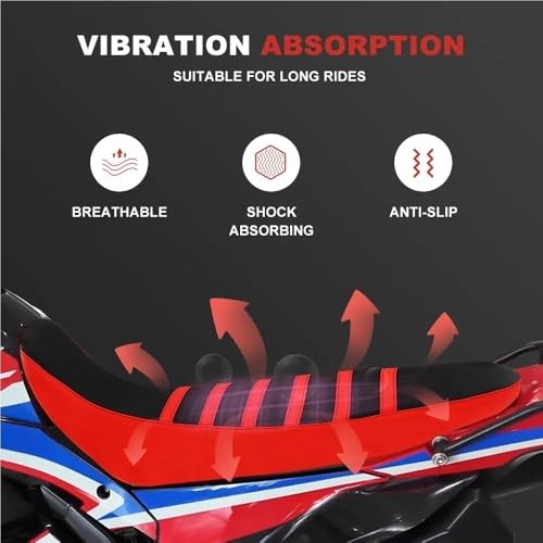 Funda de asiento motocicleta CRF300L cuero PVC premium antideslizante para Rally 2021-2024 5