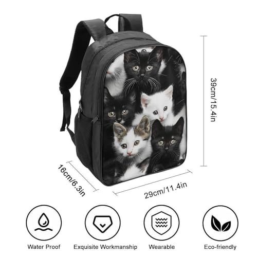 Mochila de gato 3D preescolar con ajuste de pecho para cuidar la espalda de niñas 2