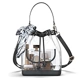 Missnine Clear Bag for Stadium Approved, Clear Crossbody Bucket Bag Transparent PVC Purse for Women, Concert Stadium Events