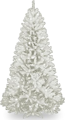 National-Tree-Company-Pre-Lit-Artificial-Full-Christmas-Tree-White-North-Valley-Spruce-White-Lights-Includes-Stand-7-Feet National Tree Company Pre Lit Artificial Full Christmas Tree White North Valley Spruce White Lights Includes Stand 7 Feet