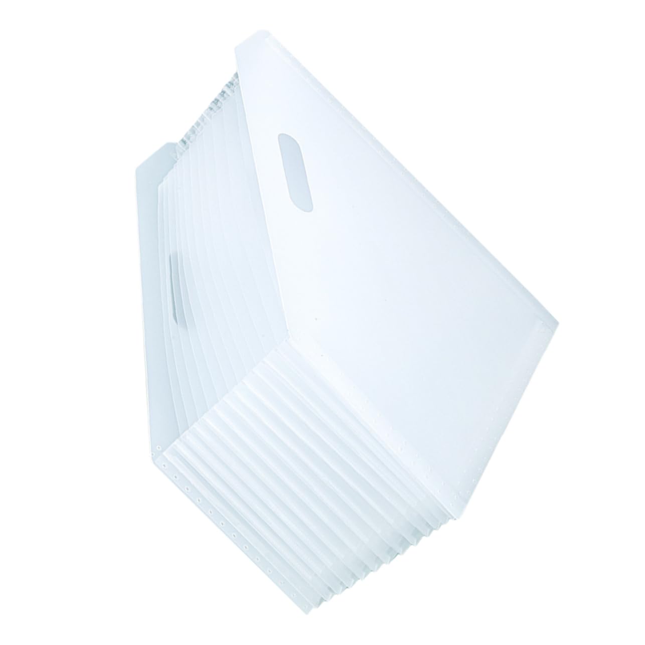 BCOATH Accordion File Organizer Expandable Desktop Storage Rack High Class Multipurpose File Sorter for Mail Documents Catalogs Magazines Transparent