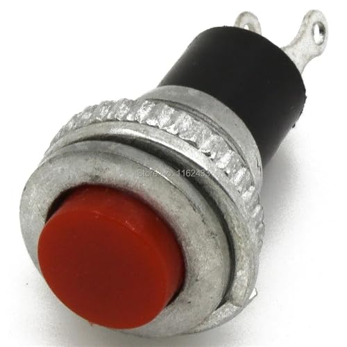 Boutons-poussoirs SPST DS-316 commutateurs momentanés de 10 mm rosso