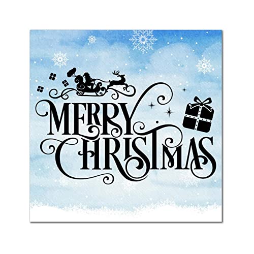 Plaque murale en bois Merry Christmas déco rustique salon de 35cm