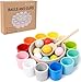 Syfunny カップに入ったレインボーボール 色分けゲーム ボードゲーム ファイントレーニング 論理的思考 ィングスタッキングおもちゃ 子供 男の子 女の子 1歳以上 カラーソーテ
