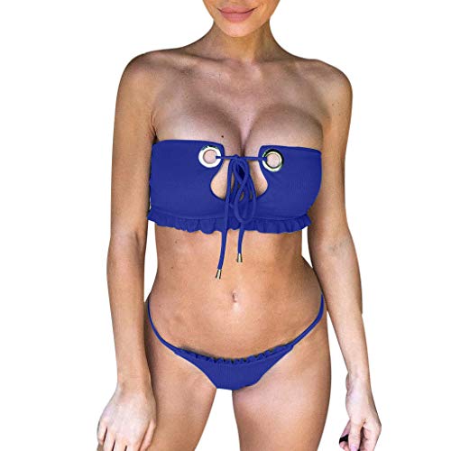 Sexy Bikini de Playa para Mujer Yesmile Bikini Sólido De Mujer Sujetador Push-Up Traje de baño Playa Ropa de Playa