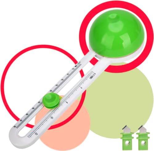 XUBX Cortador de círculos, Cizallas rotativas, Cortador de papel Circular, Corte Círculo de Papel Rotatorio, Cortador de círculos suministros de manualidades, Cortadora Circular (Verde)