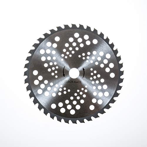 Disco de acero profesional aligerado con dientes de widia para desbrozadora