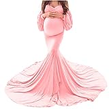 Robe Maxi Femme Enceinte Bikini Cover UpDentelle Col-V Manche Longue Photographie Robe Longue Mère Enceinte Robe Dentelle Grossesse Shooting Photo Robe Grossesse Photographie Robe Grossesse Longue Robe Grossesse Grande Taille Jupe Grossesse Robe éTé Grossesse