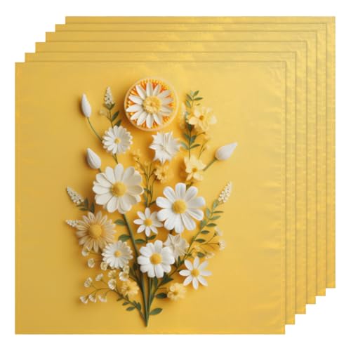 Set de 6 servilletas de tela 50.5 x 50.5 cm multicolor miniatura 1