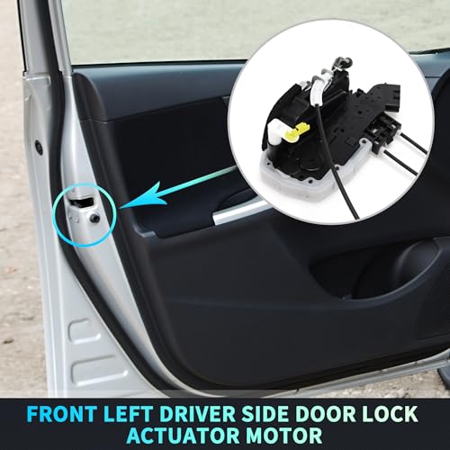 Image of X AUTOHAUX Replacement Front Left Driver Side Power Door Lock Actuator Motor with Cable for Nissan Cube 2010-2014 Door Latch Actuator Assembly Replace No.805011FC0D Black
