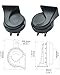 NEOGET Car Horn 12V Super Loud Electric Waterproof High Low Daul Tone Fit for Any 12 Volt Vehicles Auto Replacement Universal Horn Kit (Black)