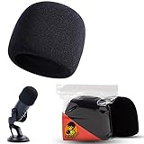 Blue Yeti, MXL, Yeti Pro, Blue Yeti Nano, filtro de espuma para micrófono, cubierta de espuma para parabrisas, compatible con MXL, Audio Technica y otros micrófonos grandes (X1 filtros de espuma Yeti)